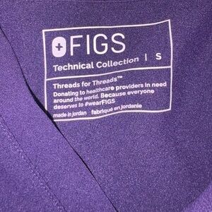 Figs Technical Collection Scrub Top - Purple